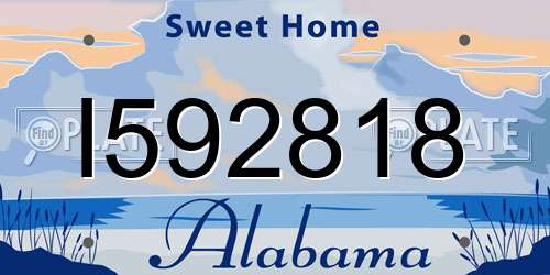 I592818 Alabama License Plate