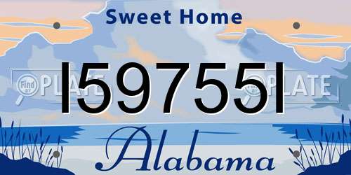 I59755I Alabama License Plate