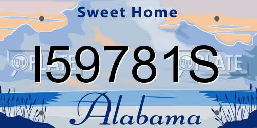 I59781S Alabama License Plate