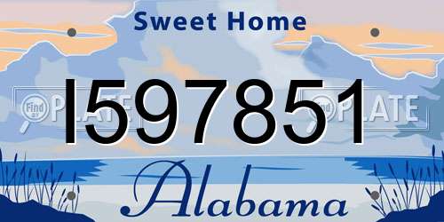 I597851 Alabama License Plate