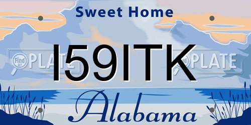 I59ITK Alabama License Plate
