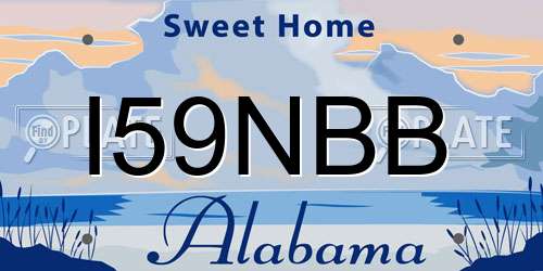 I59NBB Alabama License Plate
