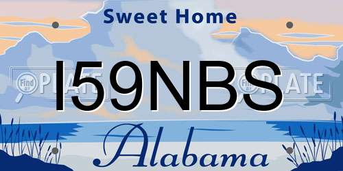 I59NBS Alabama License Plate