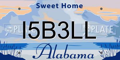 I5B3LL Alabama License Plate