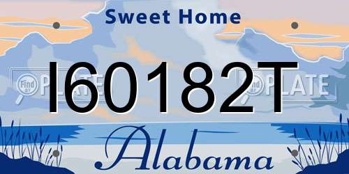 I60182T Alabama License Plate
