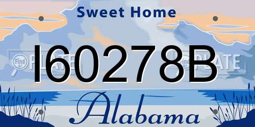 I60278B Alabama License Plate