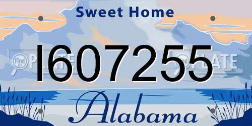 I607255 Alabama License Plate