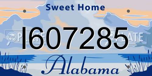 I607285 Alabama License Plate