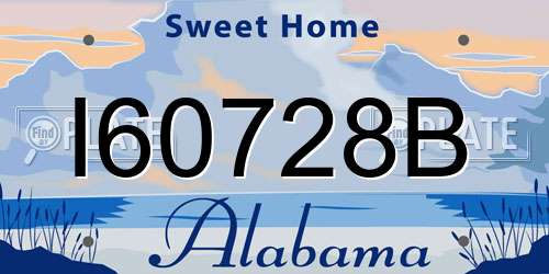 I60728B Alabama License Plate