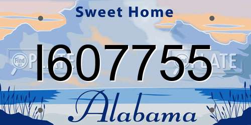 I607755 Alabama License Plate