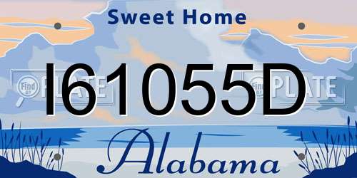 I61055D Alabama License Plate