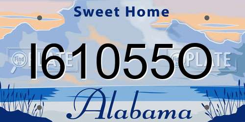 I61055O Alabama License Plate