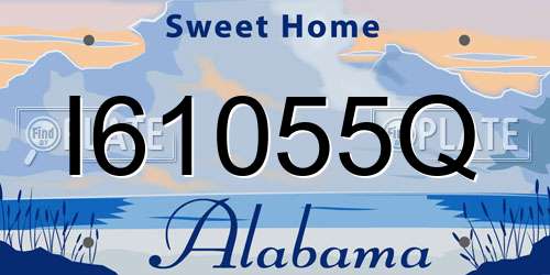 I61055Q Alabama License Plate