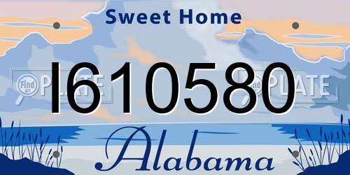 I610580 Alabama License Plate
