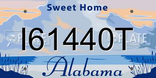 I61440T Alabama License Plate