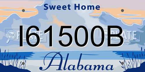 I61500B Alabama License Plate