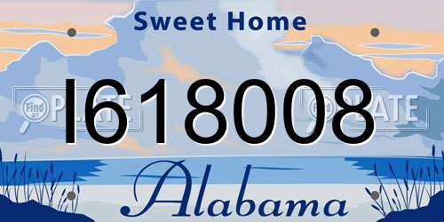 I618008 Alabama License Plate