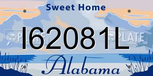 I62081L Alabama License Plate