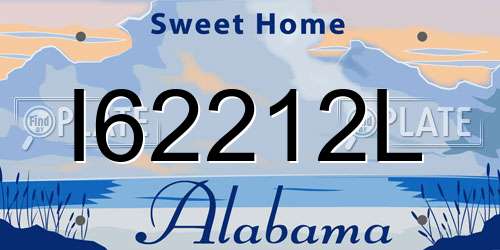 I62212L Alabama License Plate