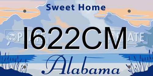 I622CM Alabama License Plate