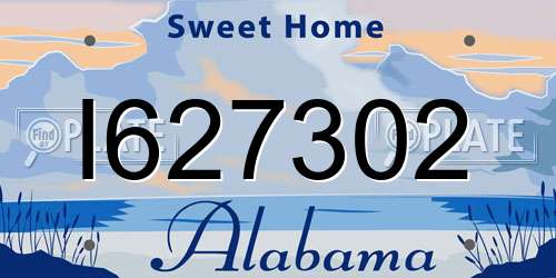 I627302 Alabama License Plate