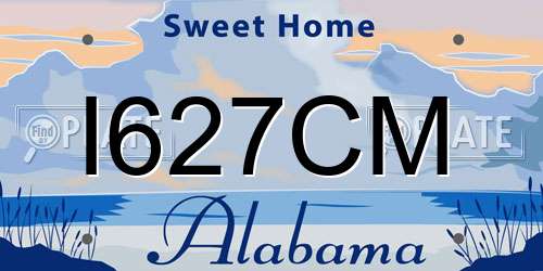 I627CM Alabama License Plate