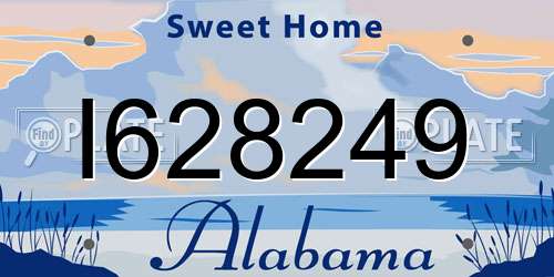 I628249 Alabama License Plate