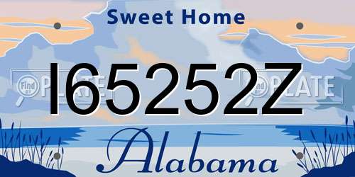 I65252Z Alabama License Plate