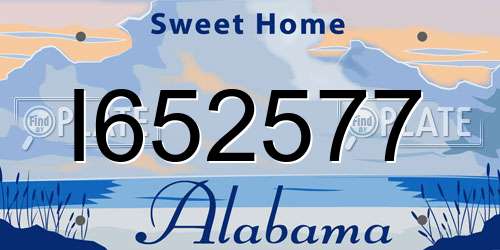 I652577 Alabama License Plate