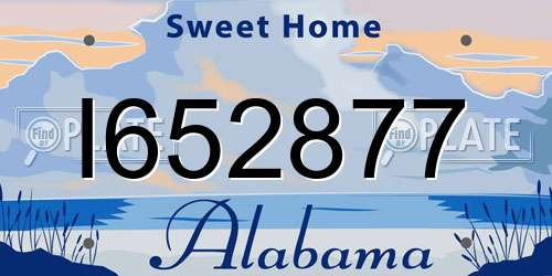 I652877 Alabama License Plate