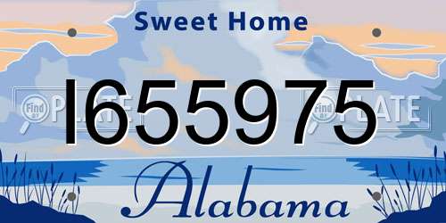 I655975 Alabama License Plate