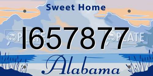 I657877 Alabama License Plate