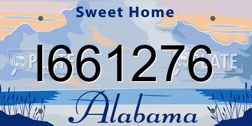 I661276 Alabama License Plate
