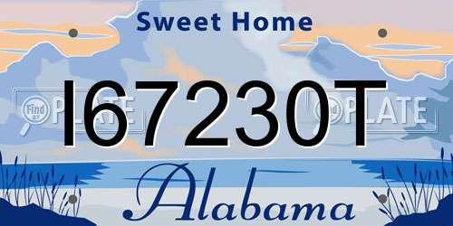 I67230T Alabama License Plate