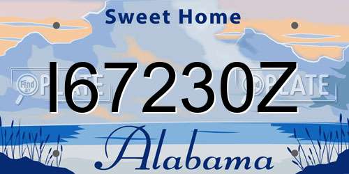 I67230Z Alabama License Plate