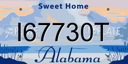 I67730T Alabama License Plate