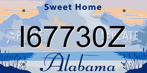 I67730Z Alabama License Plate