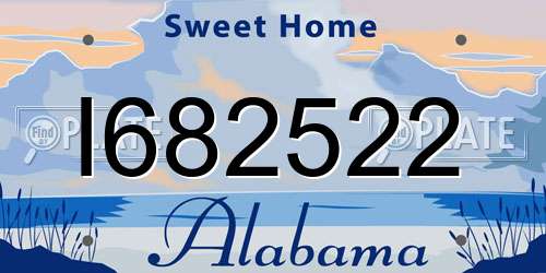 I682522 Alabama License Plate