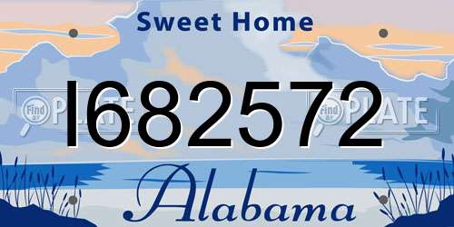 I682572 Alabama License Plate
