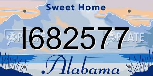 I682577 Alabama License Plate