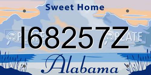 I68257Z Alabama License Plate