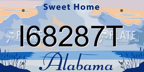 I68287T Alabama License Plate