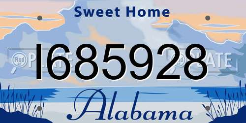 I685928 Alabama License Plate