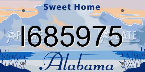 I685975 Alabama License Plate