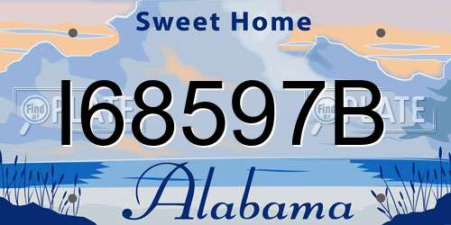 I68597B Alabama License Plate