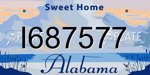 I687577 Alabama License Plate