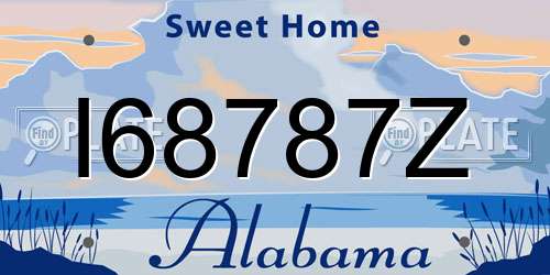 I68787Z Alabama License Plate