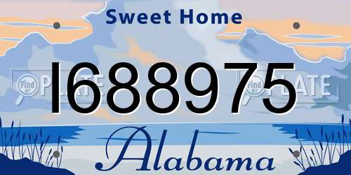 I688975 Alabama License Plate