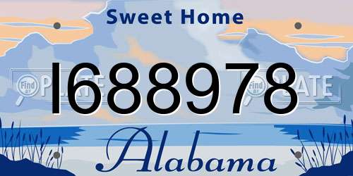 I688978 Alabama License Plate