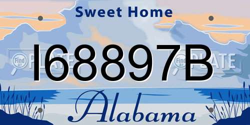 I68897B Alabama License Plate